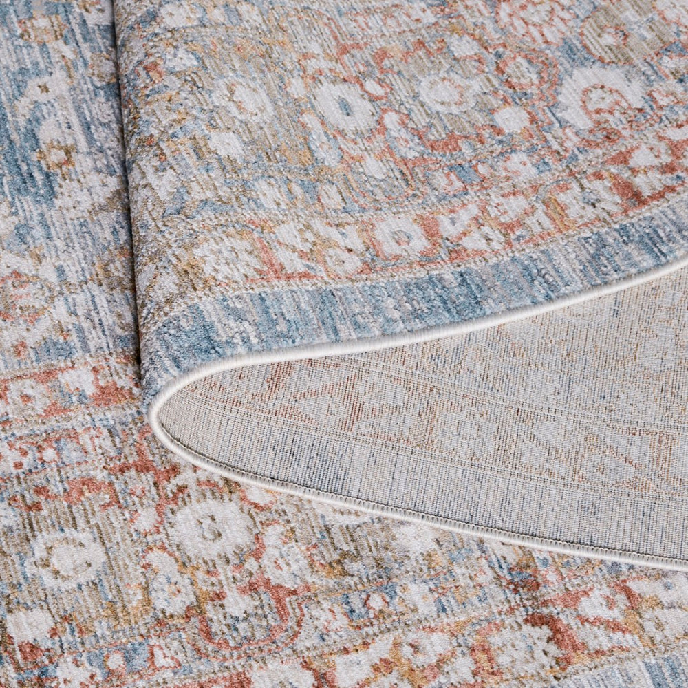 Safavieh Martha Stewart Whitney Area Rug - Elegant Traditional Design For Living Room, Bedroom, Or Dining Room Blue ,Rust Polyester Msr0652m-10