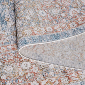 Safavieh Martha Stewart Whitney Area Rug - Elegant Traditional Design For Living Room, Bedroom, Or Dining Room Blue ,Rust Polyester Msr0652m-10