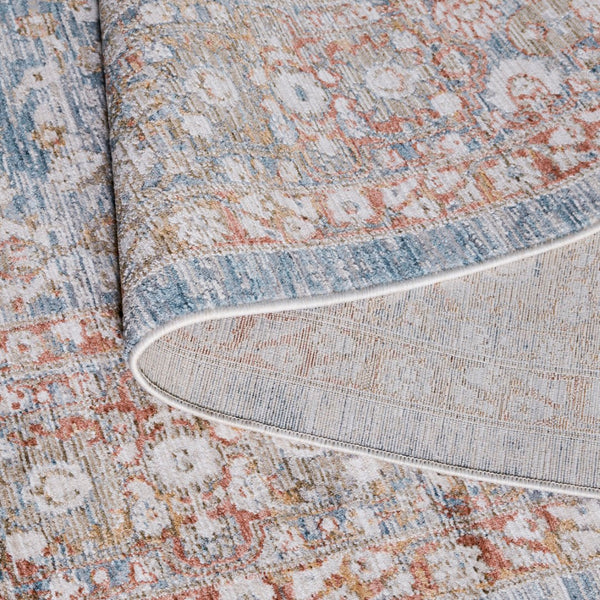 Safavieh Martha Stewart Whitney Area Rug - Elegant Traditional Design For Living Room, Bedroom, Or Dining Room Blue ,Rust Polyester Msr0652m-10