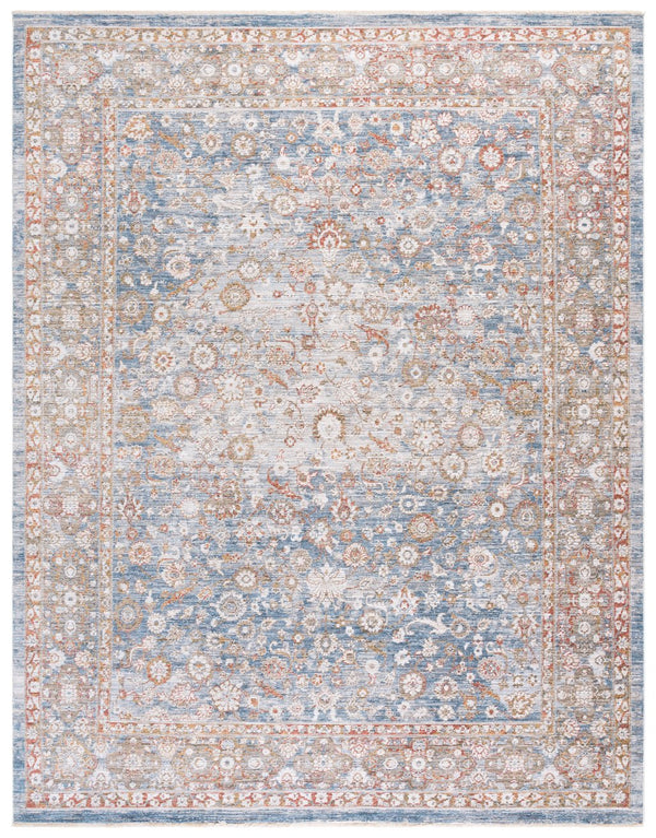 Safavieh Martha Stewart 8x10 Area Rug In Blue & Rust – Elegant, Durable, Timeless Design For Any Room Decor Blue ,Rust Polyester Msr0652m-8