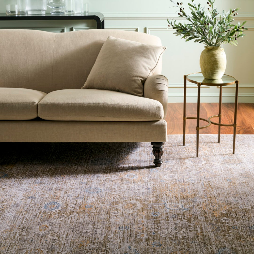 Safavieh Martha Stewart Whitney Area Rug - Elegant Modern Design For Living Room, Bedroom Or Office Decor Grey ,Rust Polyester Msr0654f-10