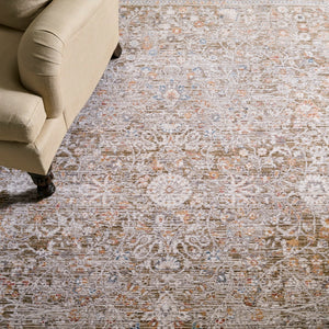 Safavieh Martha Stewart Elegant Area Rug - Sophisticated Power Loomed Design For Timeless Home Decor Charm Grey ,Dark Beige Polyester Msr0656f-9