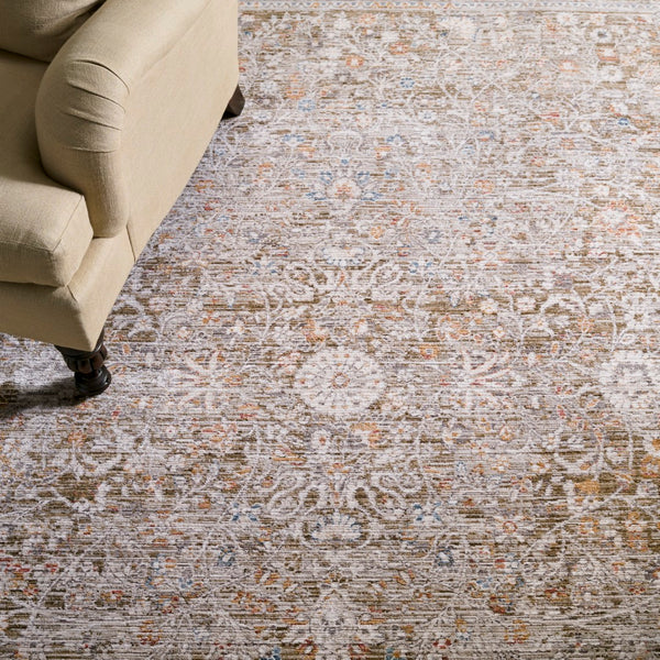 Safavieh Martha Stewart Elegant Area Rug - Sophisticated Power Loomed Design For Timeless Home Decor Charm Grey ,Dark Beige Polyester Msr0656f-9