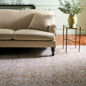 Safavieh Martha Stewart Elegant Area Rug - Sophisticated Power Loomed Design For Timeless Home Decor Charm Grey ,Dark Beige Polyester Msr0656f-9