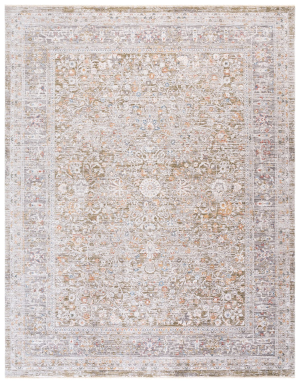 Safavieh Martha Stewart Elegant Area Rug - Sophisticated Power Loomed Design For Timeless Home Decor Charm Grey ,Dark Beige Polyester Msr0656f-9