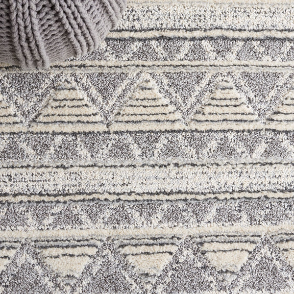 Safavieh Martha Stewart 0750 Power Loomed Rug Ivory Grey / Dark Grey 9' x 12'