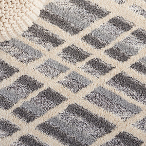 Safavieh Martha Stewart 0753 Power Loomed Rug Ivory Grey / Dark Grey 9' x 12'