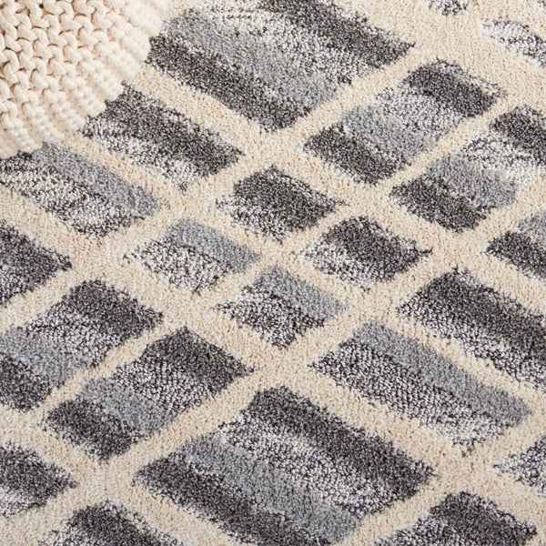 Safavieh Martha Stewart 0753 Power Loomed Rug Ivory Grey / Dark Grey 9' x 12'
