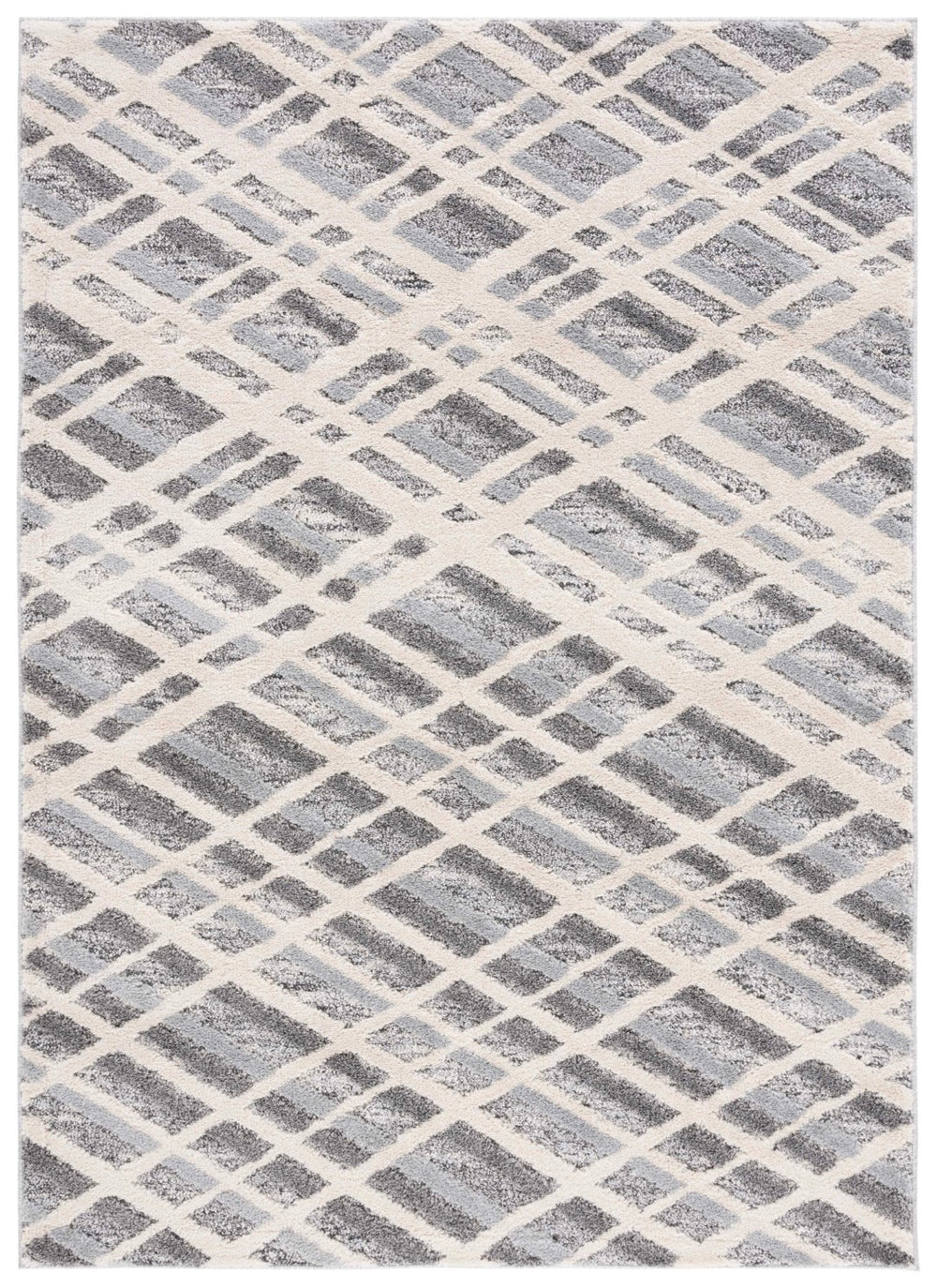 Safavieh Martha Stewart 0753 Power Loomed Rug Ivory Grey / Dark Grey 9' x 12'