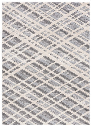 Safavieh Martha Stewart 0753 Power Loomed Rug Ivory Grey / Dark Grey 9' x 12'