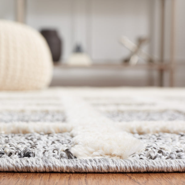 Safavieh Martha Stewart 0755 Power Loomed Rug Dark Grey / Ivory 9' x 12'