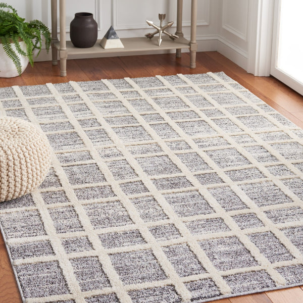 Safavieh Martha Stewart 0755 Power Loomed Rug Dark Grey / Ivory 9' x 12'