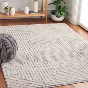 Safavieh Martha Stewart 0756 Power Loomed Rug Ivory / Grey 9' x 12'
