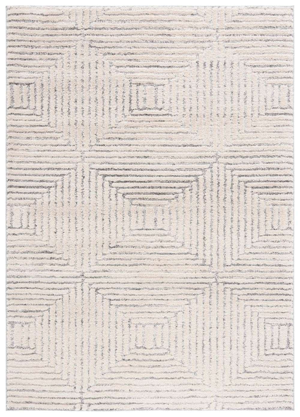 Safavieh Martha Stewart 0756 Power Loomed Rug Ivory / Grey 9' x 12'