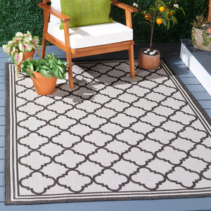 Safavieh Msr Area Rug - Timeless Quatrefoil Design For Indoor & Outdoor Spaces, Soft, Durable & Easy To Maintain Light Grey ,Charcoal Polypropylene Msr121a-6