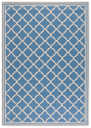 Safavieh Msr Area Rug - Timeless Quatrefoil Design For Indoor & Outdoor Spaces, Soft, Durable & Easy To Maintain Blue ,Creme Polypropylene Msr121m-5