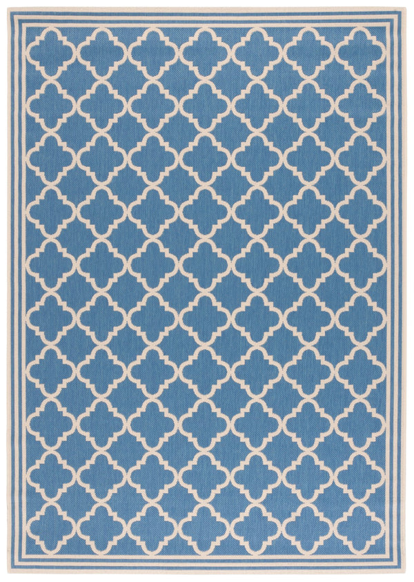 Safavieh Msr Area Rug - Timeless Quatrefoil Design For Indoor & Outdoor Spaces, Soft, Durable & Easy To Maintain Blue ,Creme Polypropylene Msr121m-5