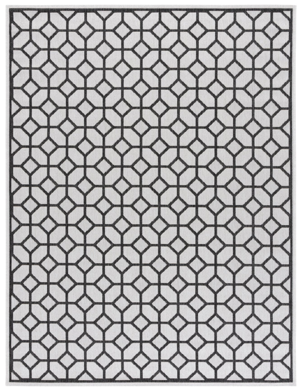 Safavieh Msr Stylish Area Rug - Modern Geometric Pattern For Indoor & Outdoor Spaces, Durable & Soft Design Light Grey ,Charcoal Polypropylene Msr127a-6