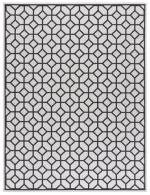 Safavieh Msr Stylish Area Rug - Modern Geometric Pattern For Indoor & Outdoor Spaces, Durable & Soft Design Light Grey ,Charcoal Polypropylene Msr127a-6