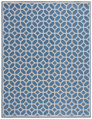Safavieh Msr Stylish Area Rug - Modern Geometric Pattern For Indoor & Outdoor Spaces, Durable & Soft Design Blue ,Creme Polypropylene Msr127m-2pc