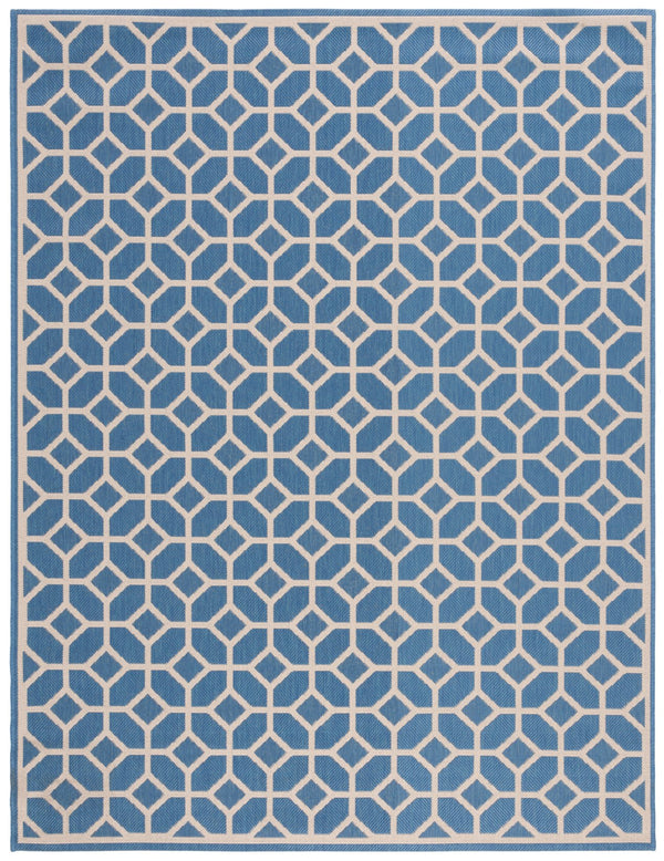 Safavieh Msr Stylish Area Rug - Modern Geometric Pattern For Indoor & Outdoor Spaces, Durable & Soft Design Blue ,Creme Polypropylene Msr127m-2pc