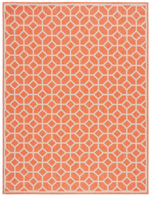 Safavieh Msr Stylish Area Rug - Modern Geometric Pattern For Indoor & Outdoor Spaces, Durable & Soft Design Rust ,Creme Polypropylene Msr127p-2pc