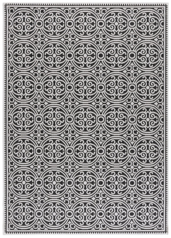 Safavieh Msr Power-loomed Area Rug – Elegant Indoor/Outdoor Design Perfect For Home Or Patio Decor Light Grey ,Charcoal Polypropylene Msr134a-5