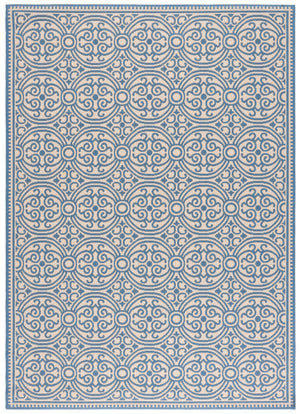 Safavieh Msr Power-loomed Area Rug – Elegant Indoor/Outdoor Design Perfect For Home Or Patio Decor Blue ,Creme Polypropylene Msr134m-2