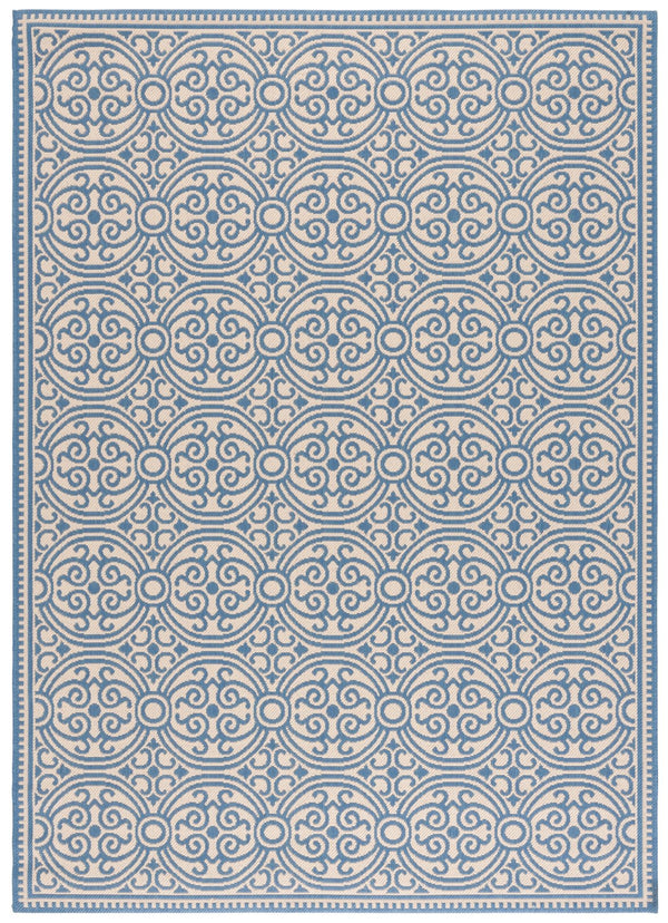 Safavieh Msr Power-loomed Area Rug – Elegant Indoor/Outdoor Design Perfect For Home Or Patio Decor Blue ,Creme Polypropylene Msr134m-2