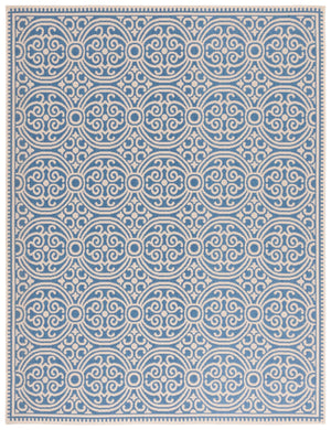 Safavieh Msr Power-loomed Area Rug – Elegant Indoor/Outdoor Design Perfect For Home Or Patio Decor Cream ,Blue Polypropylene Msr134n-5