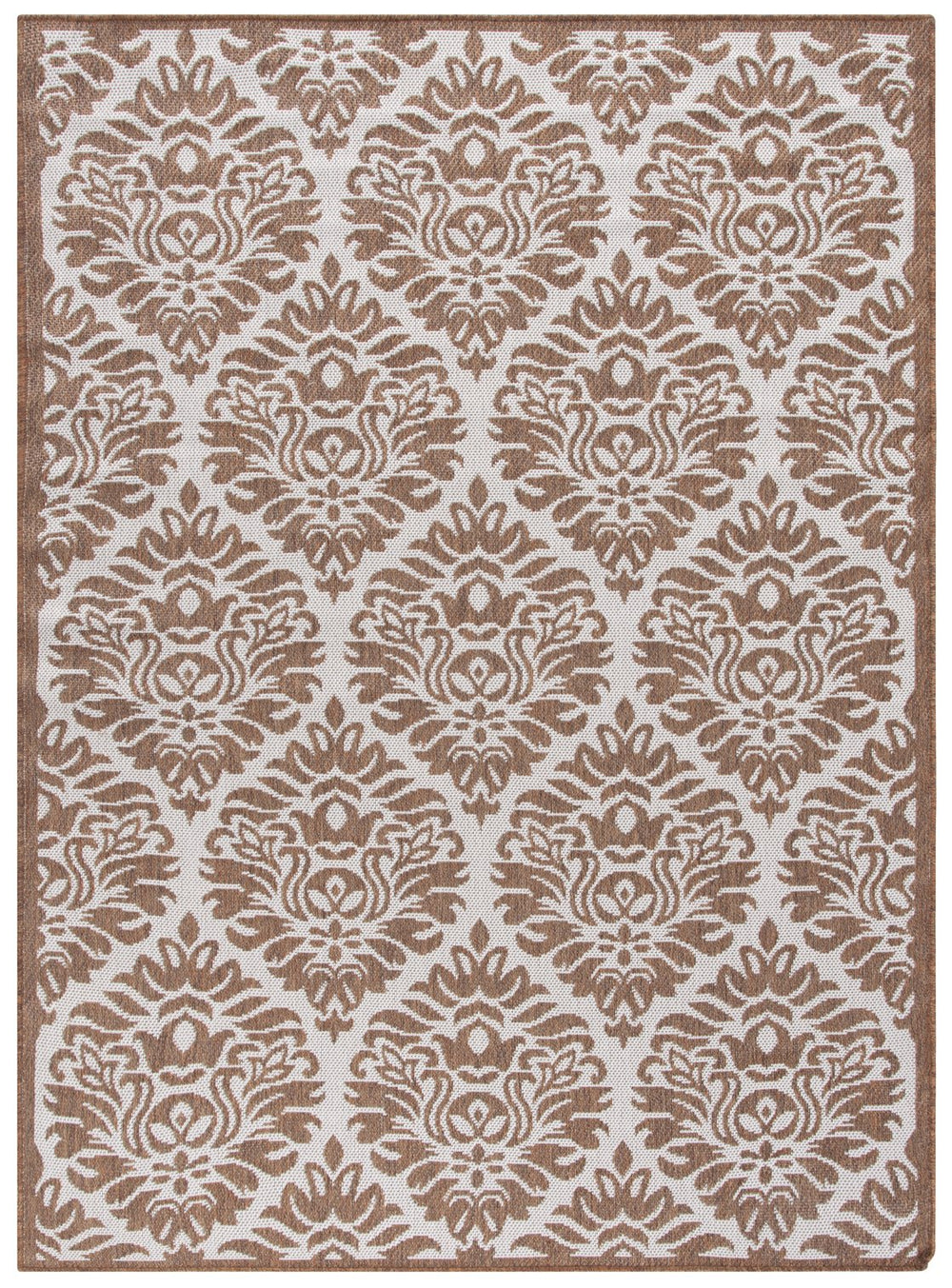 Safavieh Msr Elegant Damask Area Rug - Luxurious Indoor/Outdoor Décor For Timeless Sophistication And Style Cream ,Blue Polypropylene Msr135n-2pc