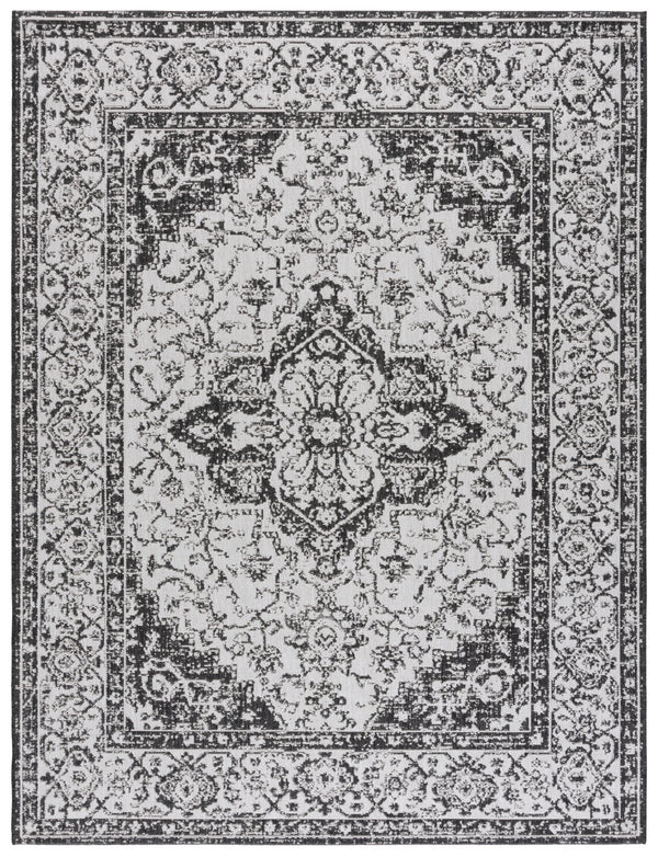 Safavieh Msr Timeless Elegance Area Rug - Durable, Stylish Design For Indoor & Outdoor Spaces, Oeko-tex Certified Light Grey ,Charcoal Polypropylene Msr137a-6