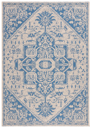 Safavieh Msr Timeless Elegance Area Rug - Luxurious Blue & Cream Design For Indoor/Outdoor Sophistication Blue ,Creme Polypropylene Msr138m-2pc