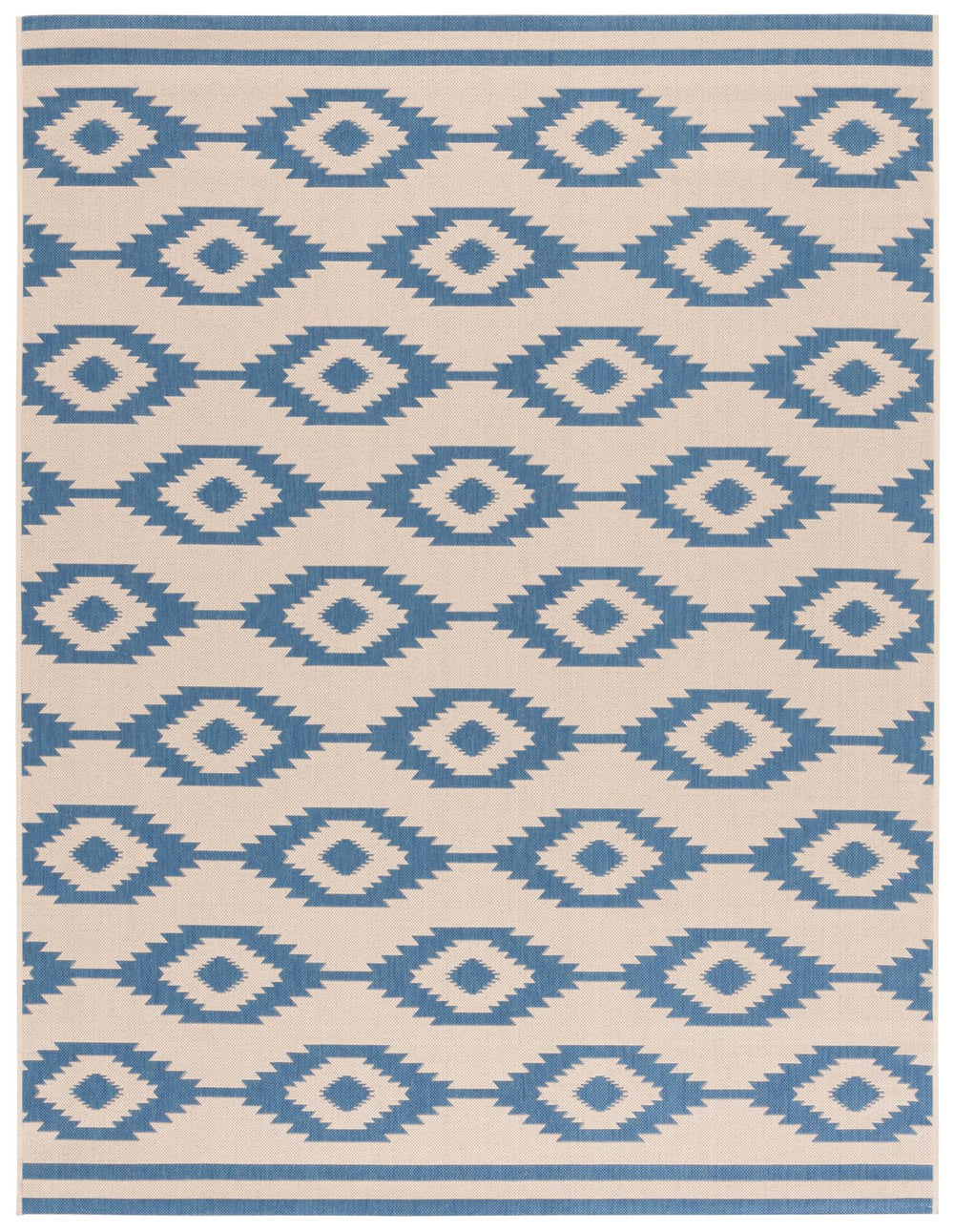 Safavieh Msr Elegant Geometric Area Rug - Durable, Weather-resistant Design For Indoor & Outdoor Spaces Blue ,Creme Polypropylene Msr171m-2pc
