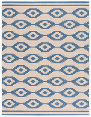 Safavieh Msr Elegant Geometric Area Rug - Durable, Weather-resistant Design For Indoor & Outdoor Spaces Blue ,Creme Polypropylene Msr171m-2pc