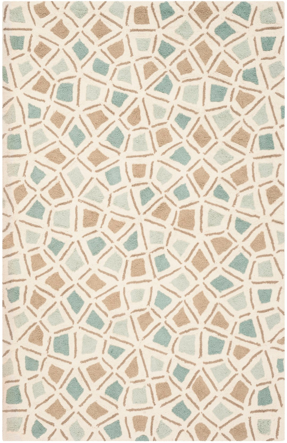 Safavieh Msr Exquisite Area Rug In Serene Blue With Elegant Geometric Mosaic Design For Stylish Interiors Milk Pail Blue Cotton Pile Msr1732c-3