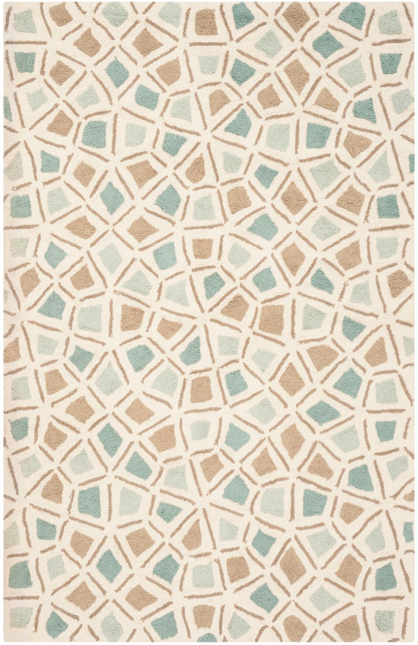 Safavieh Msr Exquisite Area Rug In Serene Blue With Elegant Geometric Mosaic Design For Stylish Interiors Milk Pail Blue Cotton Pile Msr1732c-3