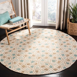 Safavieh Msr Exquisite Area Rug In Serene Blue With Elegant Geometric Mosaic Design For Stylish Interiors Milk Pail Blue Cotton Pile Msr1732c-3