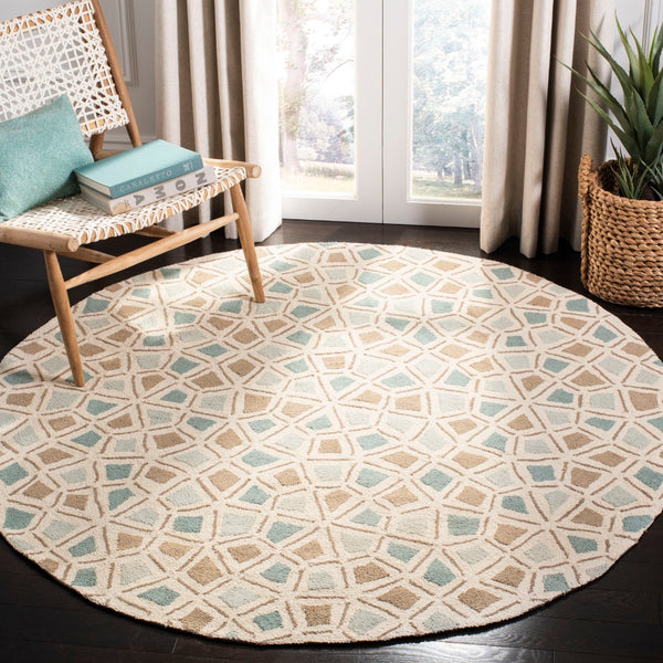 Safavieh Msr Exquisite Area Rug In Serene Blue With Elegant Geometric Mosaic Design For Stylish Interiors Milk Pail Blue Cotton Pile Msr1732c-3