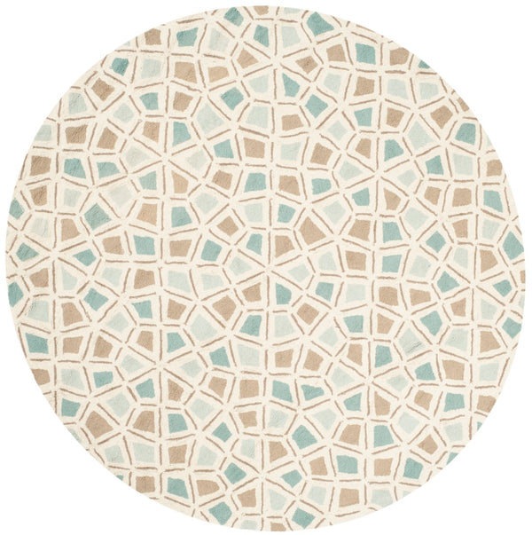 Safavieh Msr Exquisite Area Rug In Serene Blue With Elegant Geometric Mosaic Design For Stylish Interiors Milk Pail Blue Cotton Pile Msr1732c-3