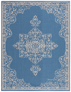 Safavieh Msr Indoor/Outdoor Area Rug - Elegant Cream And Blue Design, Durable & Luxurious Home Accent Cream ,Blue Polypropylene Msr180n-6r