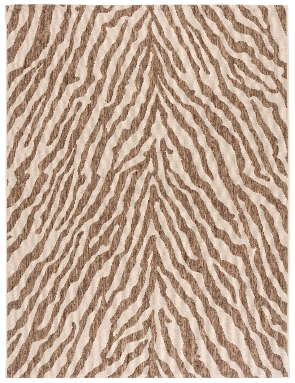 Safavieh Msr Area Rug - Elegant Organic Zebra-stripe Design In Timeless Cream And Beige For Indoor/Outdoor Use Cream ,Beige Polypropylene Msr182a-6