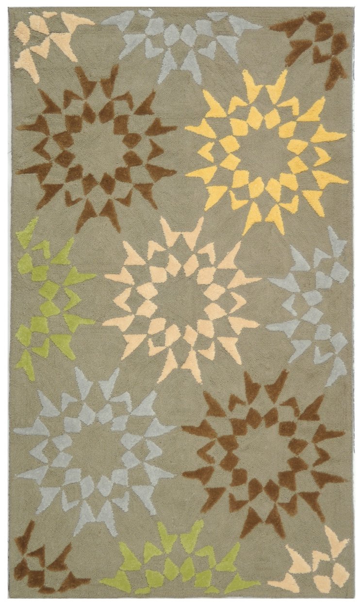 Safavieh Ms Exquisite Cotton Pile Accent Rug - Elegant Floral Motifs In Calming Hues For Timeless Decor Pebble ,Grey Cotton Pile Msr1843f-3