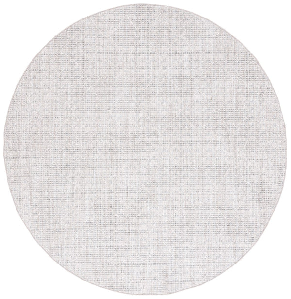 Safavieh Msr1902 Serenity Power Loomed Modern Rug Beige / Grey 6'-7" x 6'-7" Round