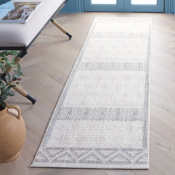 Safavieh Msr1908 Serenity Power Loomed Modern Rug Ivory / Grey 2'-2" x 8'
