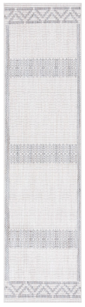 Safavieh Msr1908 Serenity Power Loomed Modern Rug Ivory / Grey 2'-2" x 8'