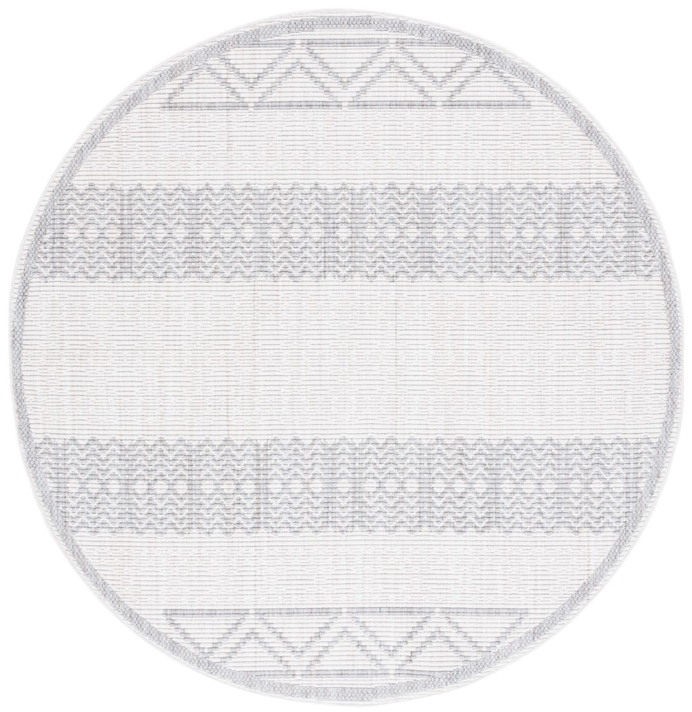 Safavieh Msr1908 Serenity Power Loomed Polyester Modern Rug Ivory / Grey MSR1908A-7R