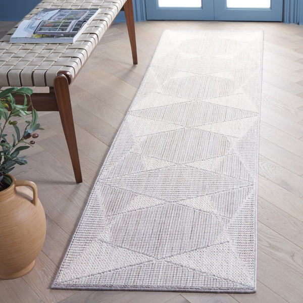 Safavieh Msr1910 Serenity Power Loomed Modern Rug Grey / Ivory 2'-2" x 8'