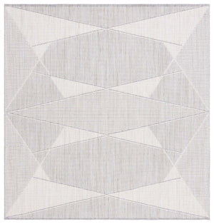 Safavieh Msr1910 Serenity Power Loomed Modern Rug Grey / Ivory 6'-7" x 6'-7" Square