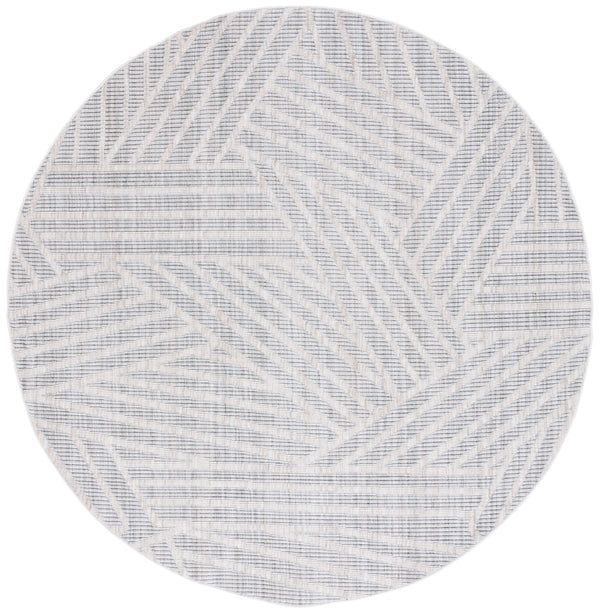 Safavieh Msr1912 Serenity Power Loomed Modern Rug Grey / Ivory 6'-7" x 6'-7" Round